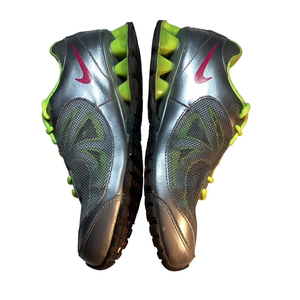 Nike Reax Run 7 Running Shoes Womens 9 Silver Volt Neon Athletic Gym Sneaker